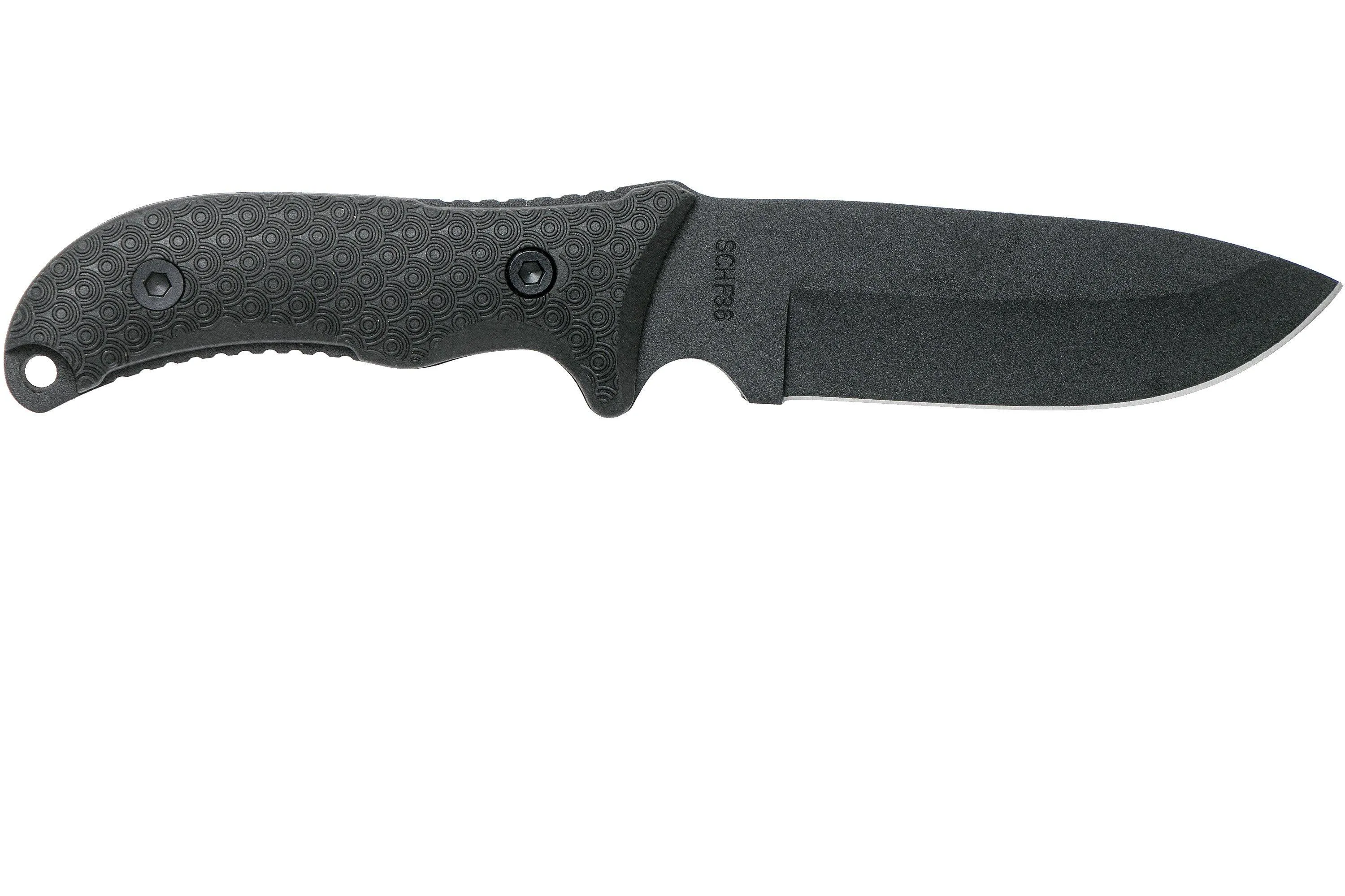 Schrade Frontier 5 Fixed Blade SCHF36, 1095 Carbon Steel, cuchillo fijo con piedra de afilar & firesteel"