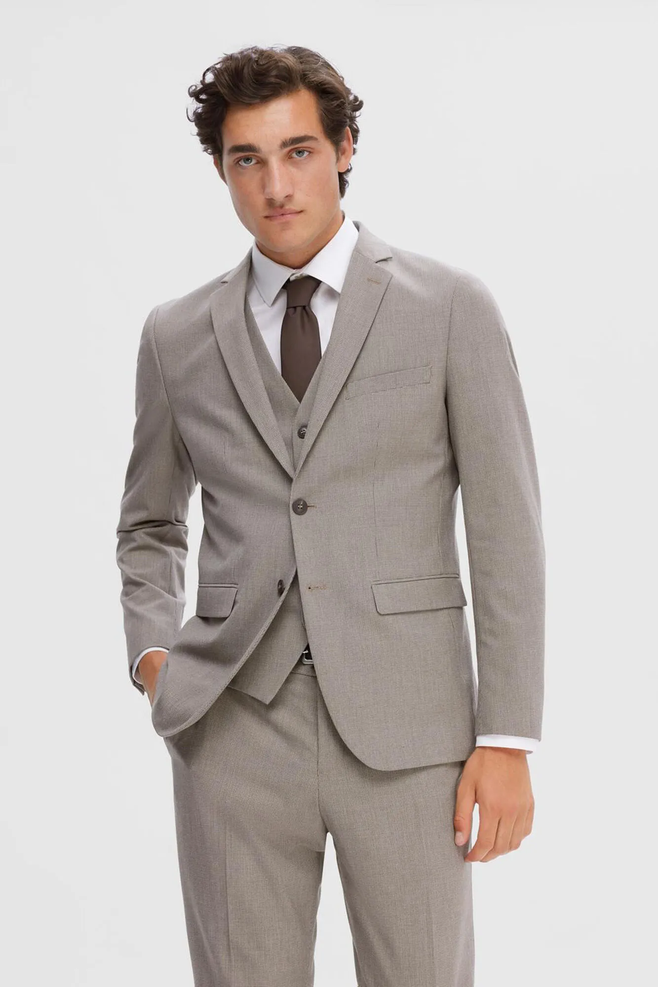 Selected Americana Slim Fit de cuadros