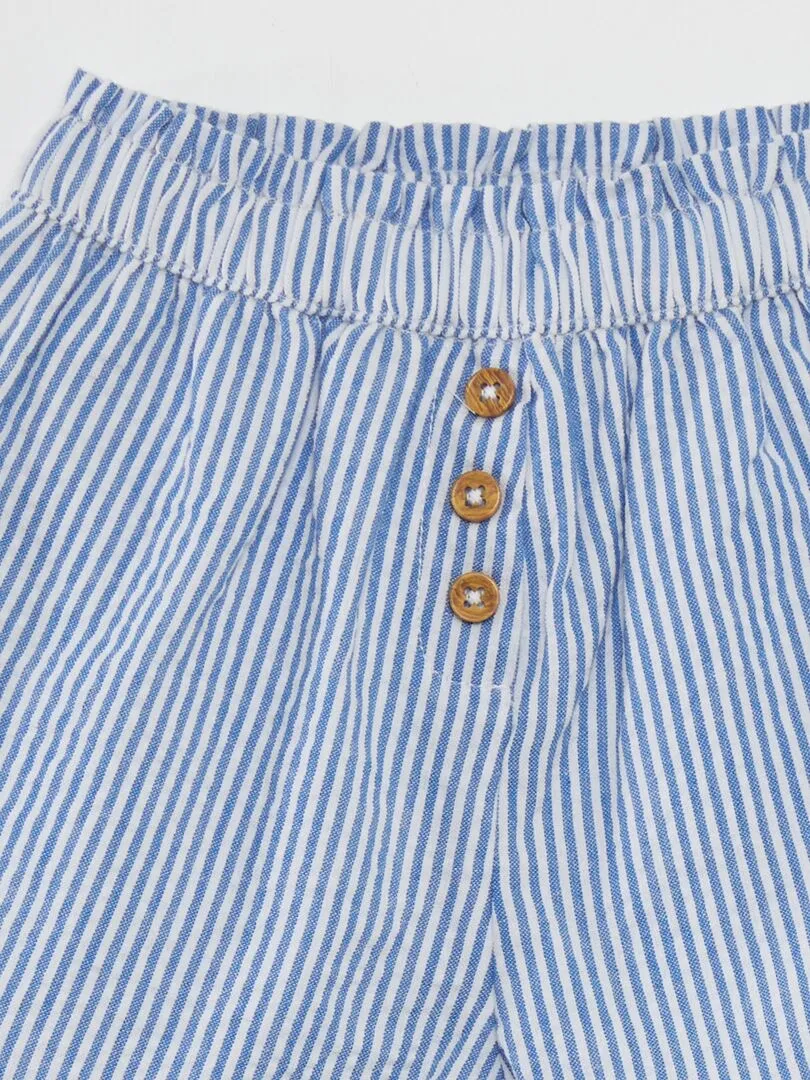 SHORT DE RAYAS  AZUL