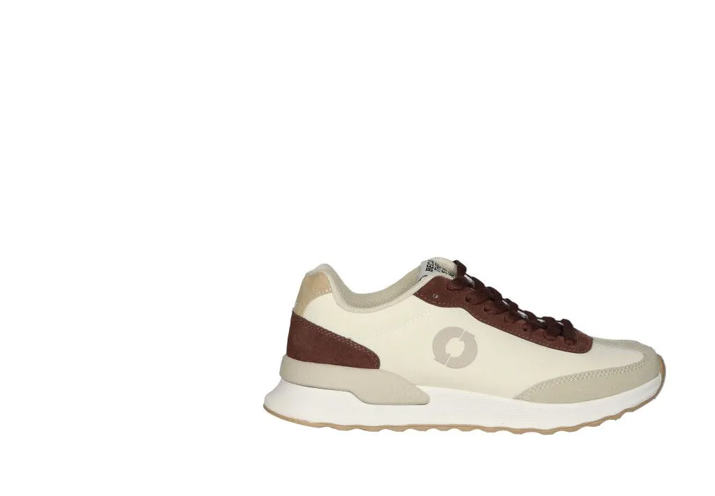 Sneaker Licra Beig Carrillera y Talon Nobuck Burdeos