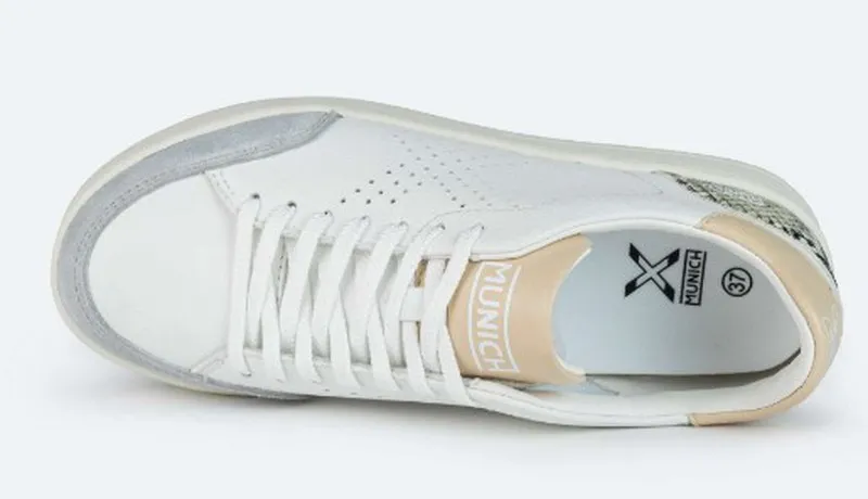 SNEAKERS MUNICH XCOURT 02 PIEL BLANCO