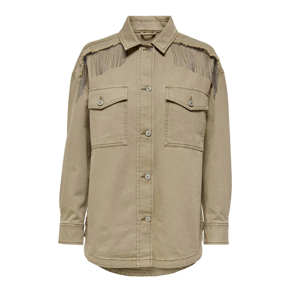 Sobrecamisa beis larga