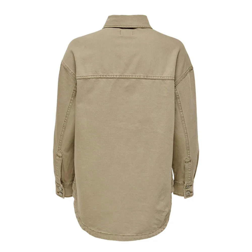Sobrecamisa beis larga
