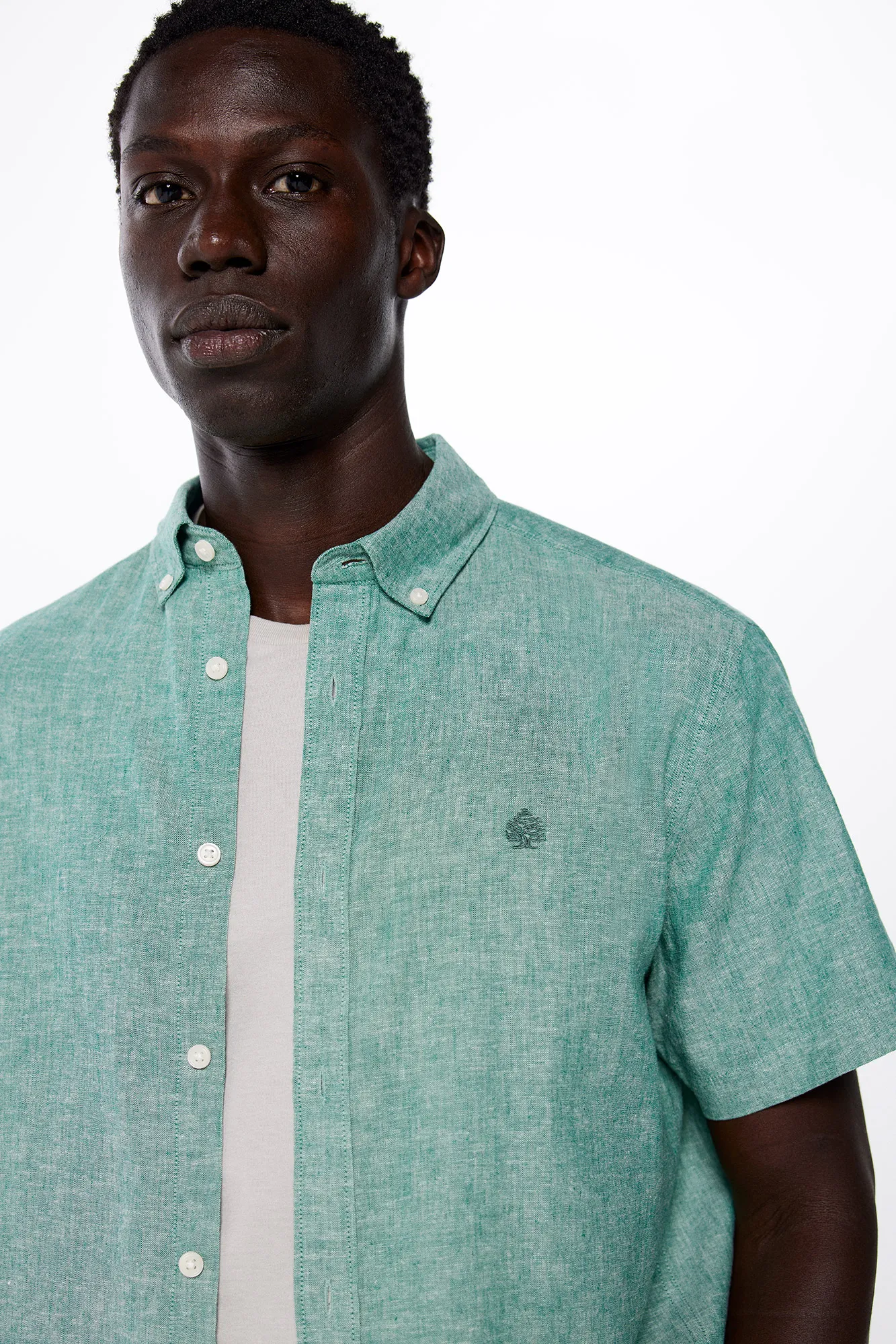 Springfield Camisa manga corta lino