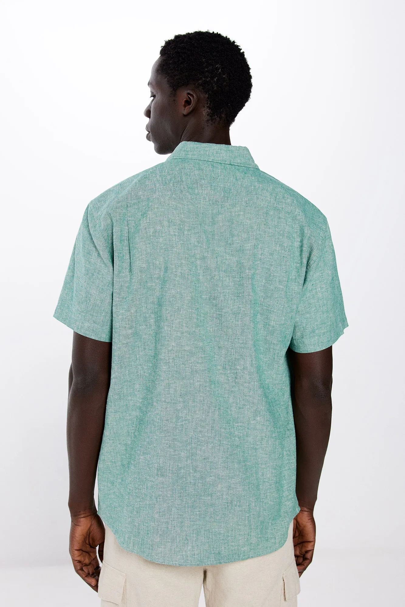 Springfield Camisa manga corta lino