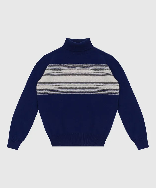 Stefano Ricci Children's sweater in cashmere, wool and silk with a pattern