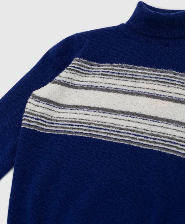 Stefano Ricci Children's sweater in cashmere, wool and silk with a pattern