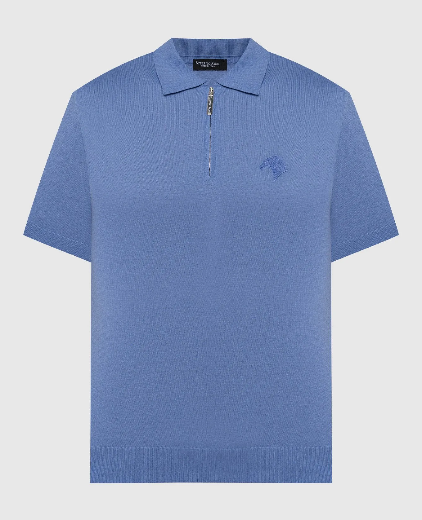 Stefano Ricci Purple polo shirt with logo emblem embroidery