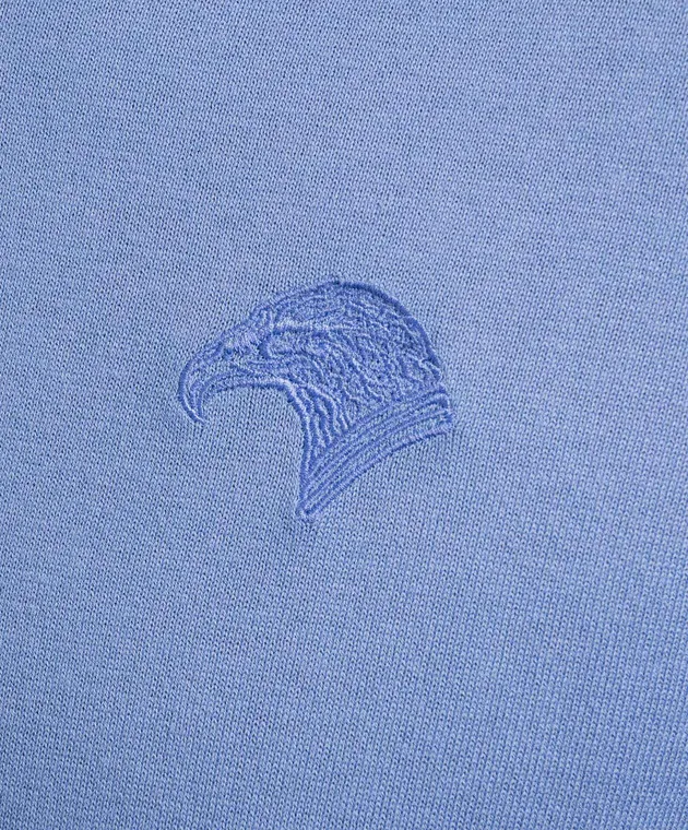 Stefano Ricci Purple polo shirt with logo emblem embroidery