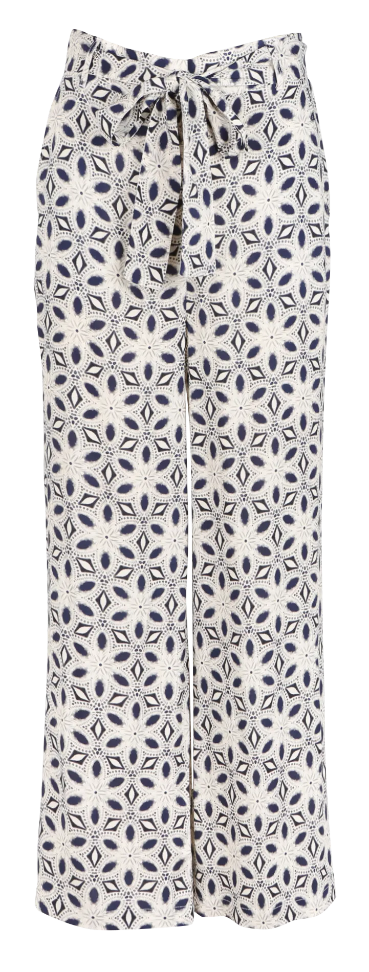 SUD EXPRESS PAGADIR  PANTALóN ANCHO DE TALLE ALTO ESTAMPADO EN AZUL