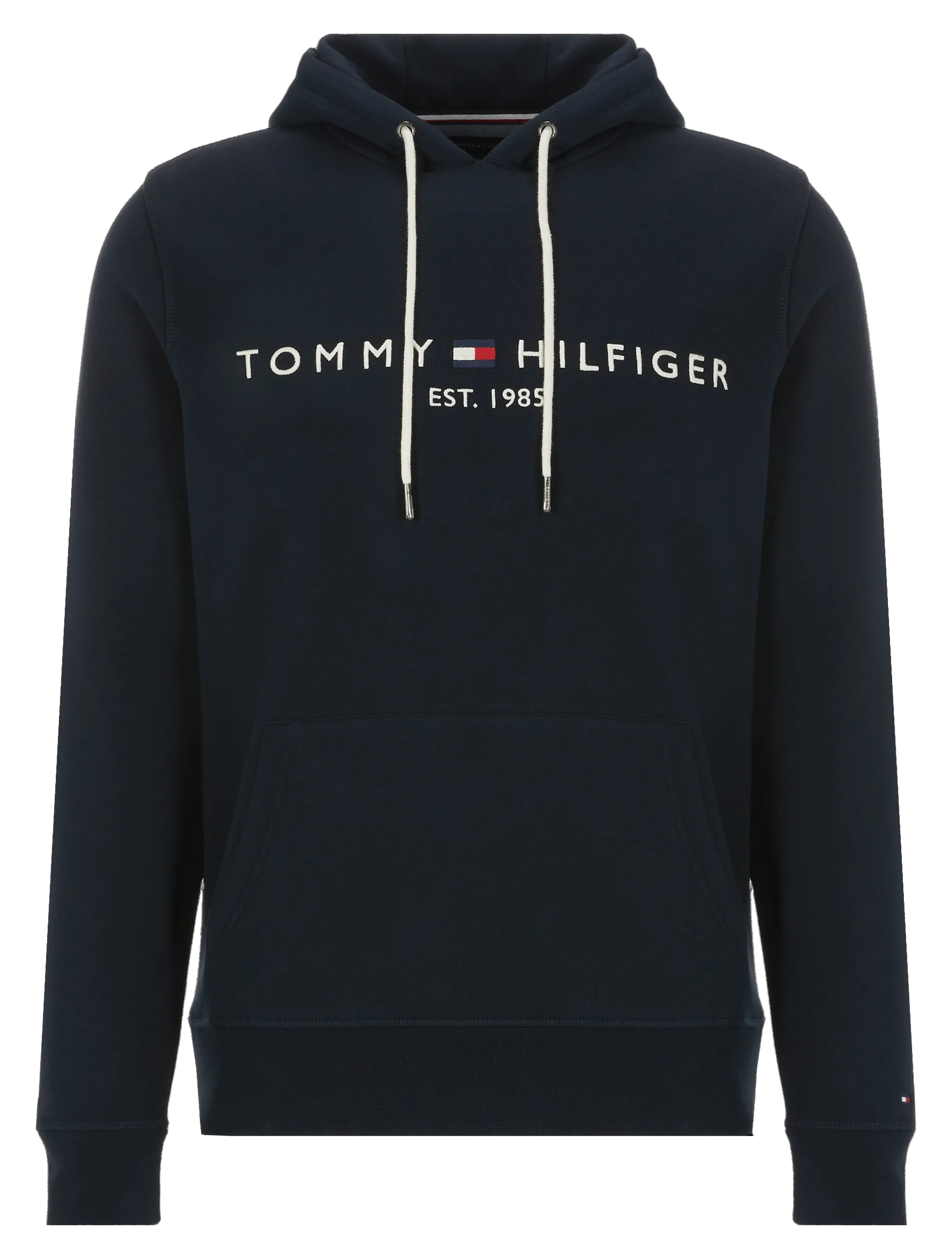 Sudadera bordada de felpa regular fit con capucha en azul