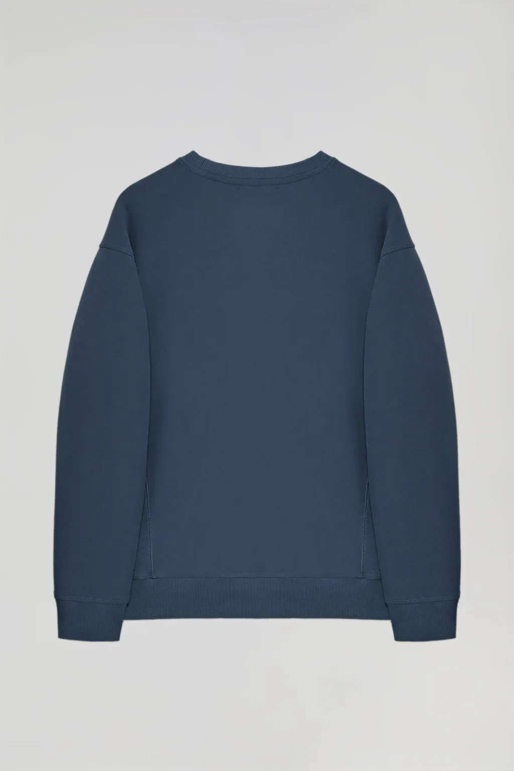 Sudadera básica de cuello redondo azul denim Minimal Polo Club