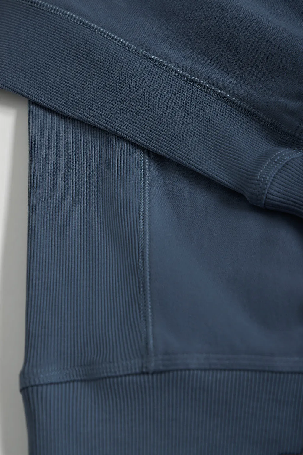Sudadera básica de cuello redondo azul denim Minimal Polo Club