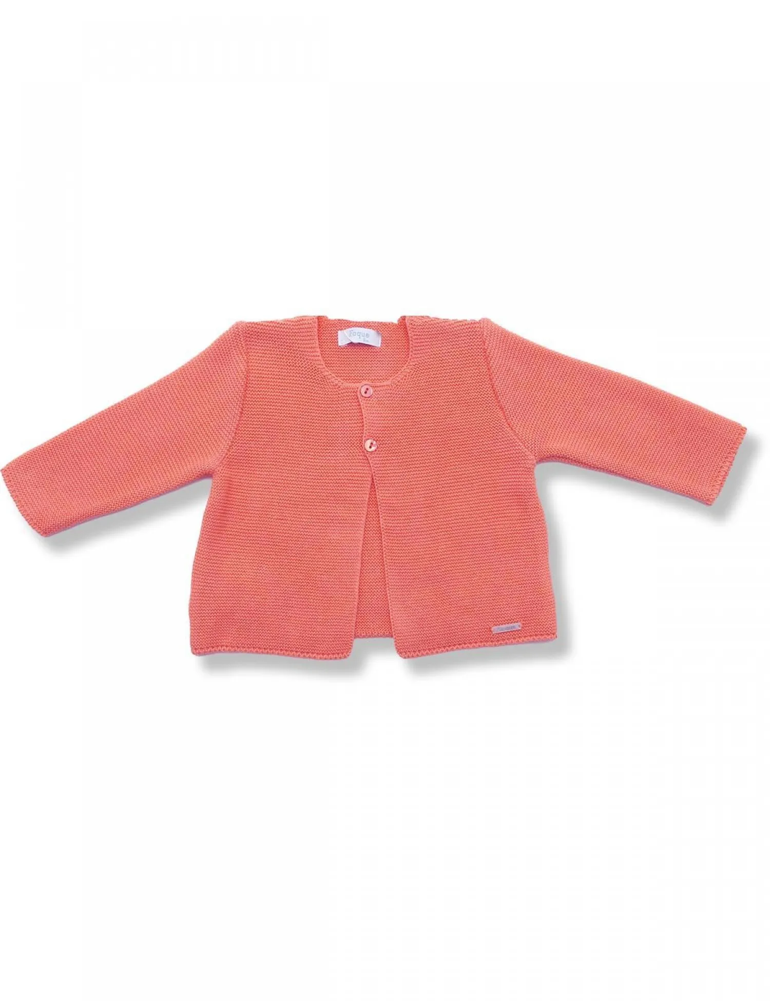 SUMMER KNITTED JACKET TWO COLORS. CORAL AND BLUE JEANS. MARK FOQUE. PV