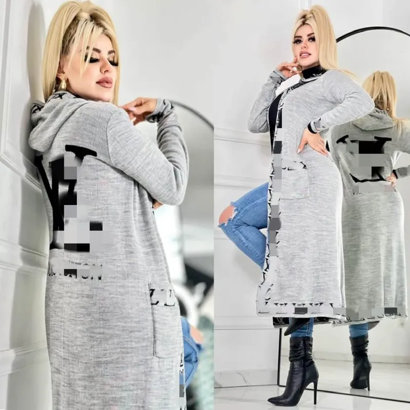 Sweaters de lana de diseñador Cardigan para mujer Cardigans largos casuales Abrigos de punto
