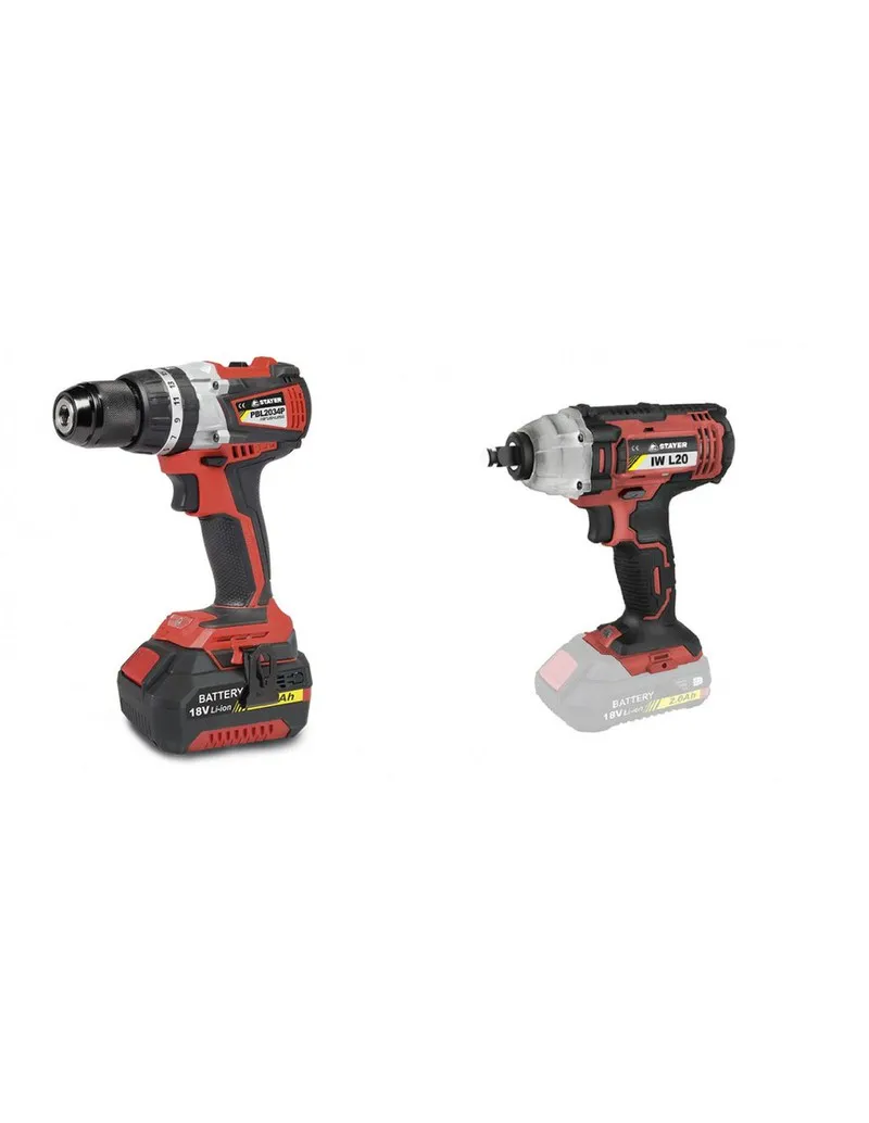 Taladro Atornillador Percutor Stayer PBL 2034 BRUSHLESS + Llave impacto IW L20