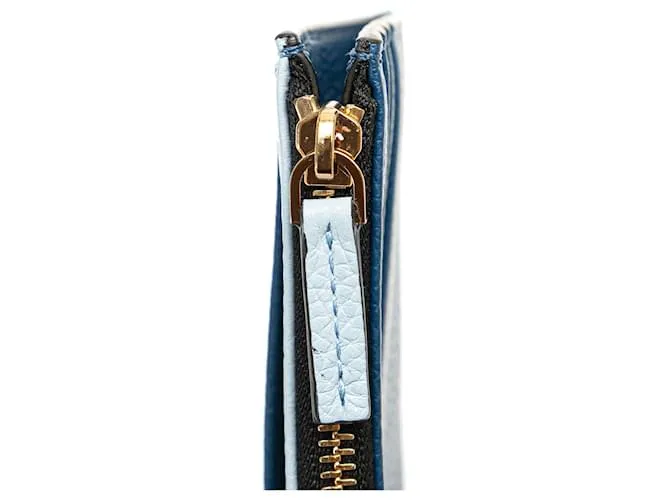 Tarjetero azul con logo Virtus de Versace 