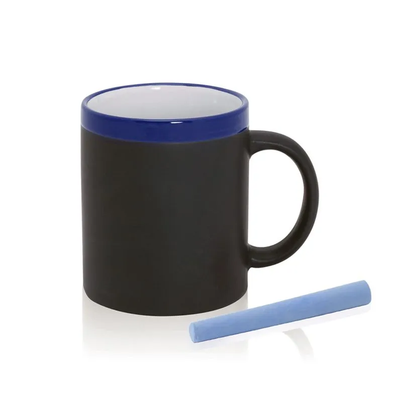 Taza Colorful 350 ml. Presentación Individual. Tiza Incluida
