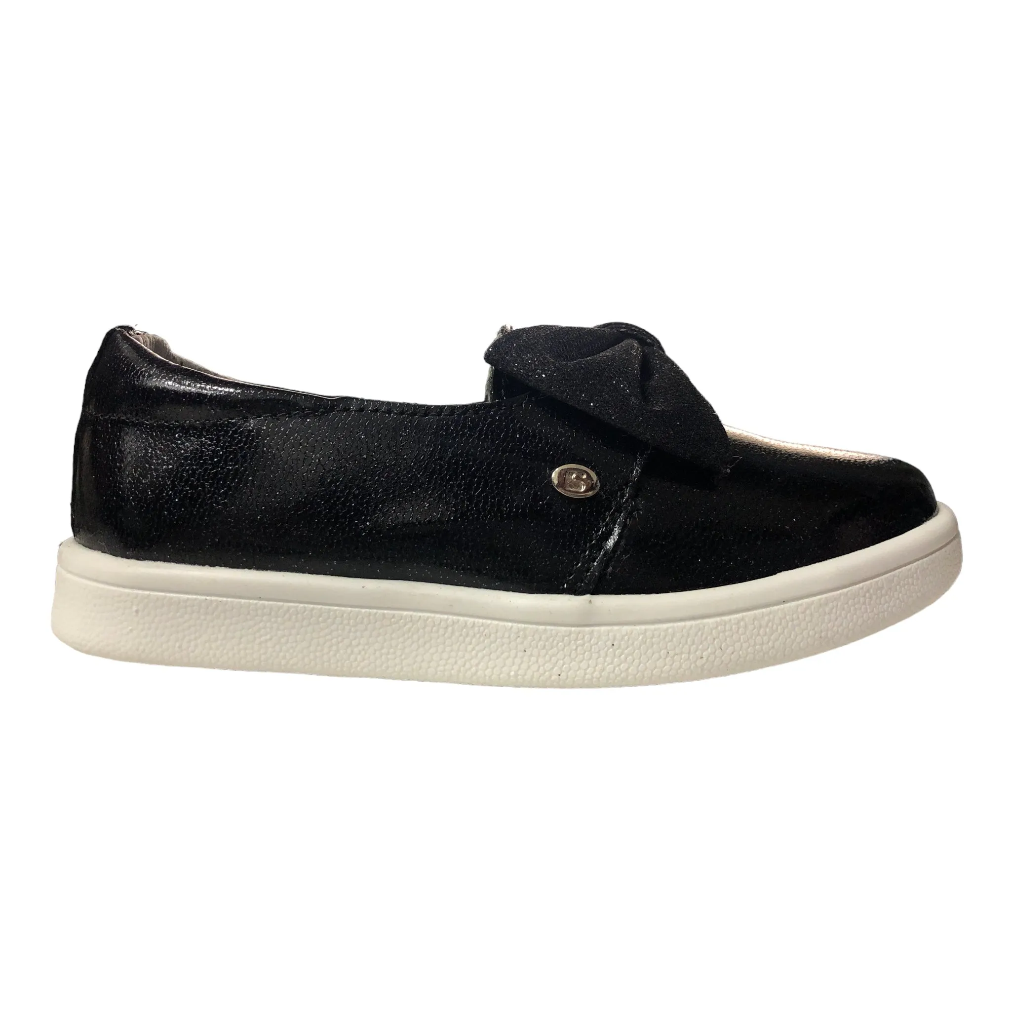 Tenis Con Moño Para Niña Color Negro Coqueta