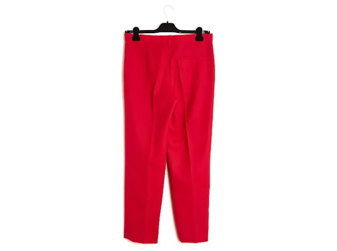 The Row Pantalones FR38 Rojo Lana Pantalones Perfectos UK10 US8 Roja 