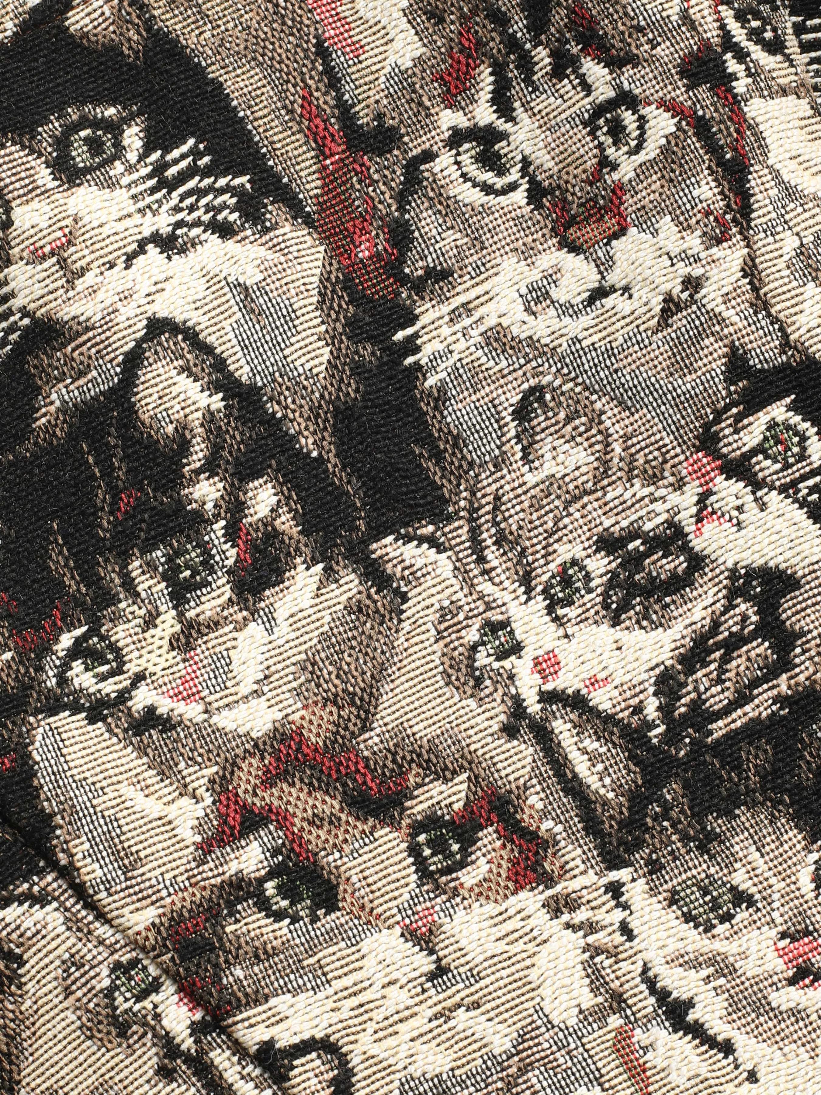  Top Corto Cami Corsé con Patrón de Gato Jacquard