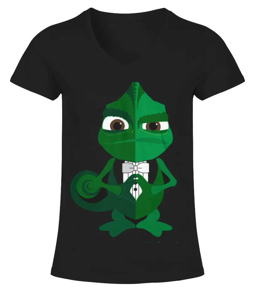 Top Shirt Chameleon _ Chameleon shirts  front 8 Camiseta cuello pico Mujer
