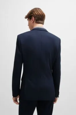 Traje con chaleco slim fit en tejido elástico técnico