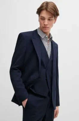 Traje con chaleco slim fit en tejido elástico técnico