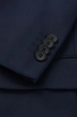Traje con chaleco slim fit en tejido elástico técnico
