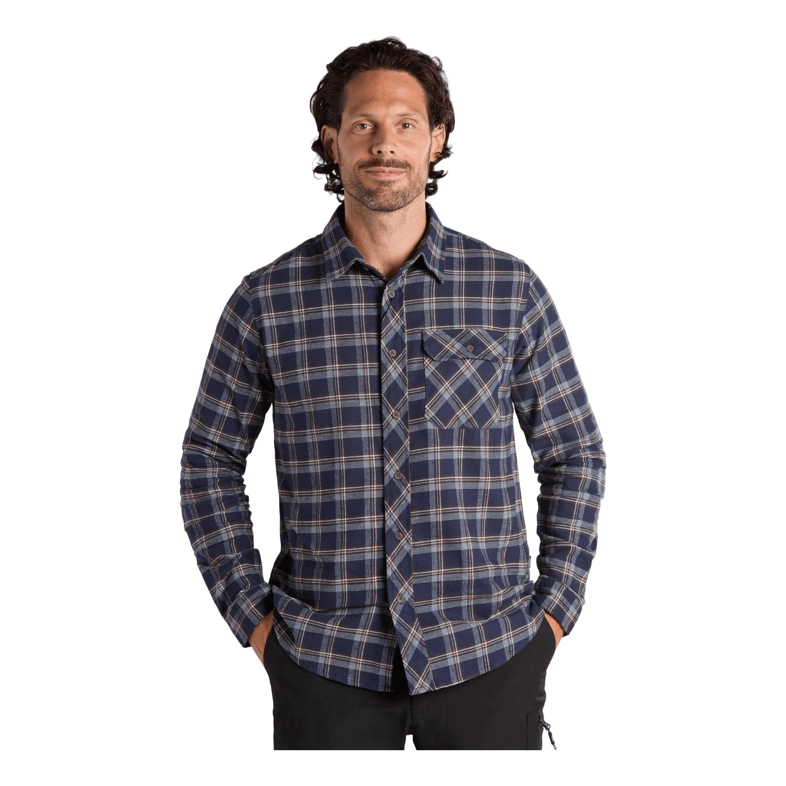 Tuxer Beaver Creek Shirt Navy Blue Check