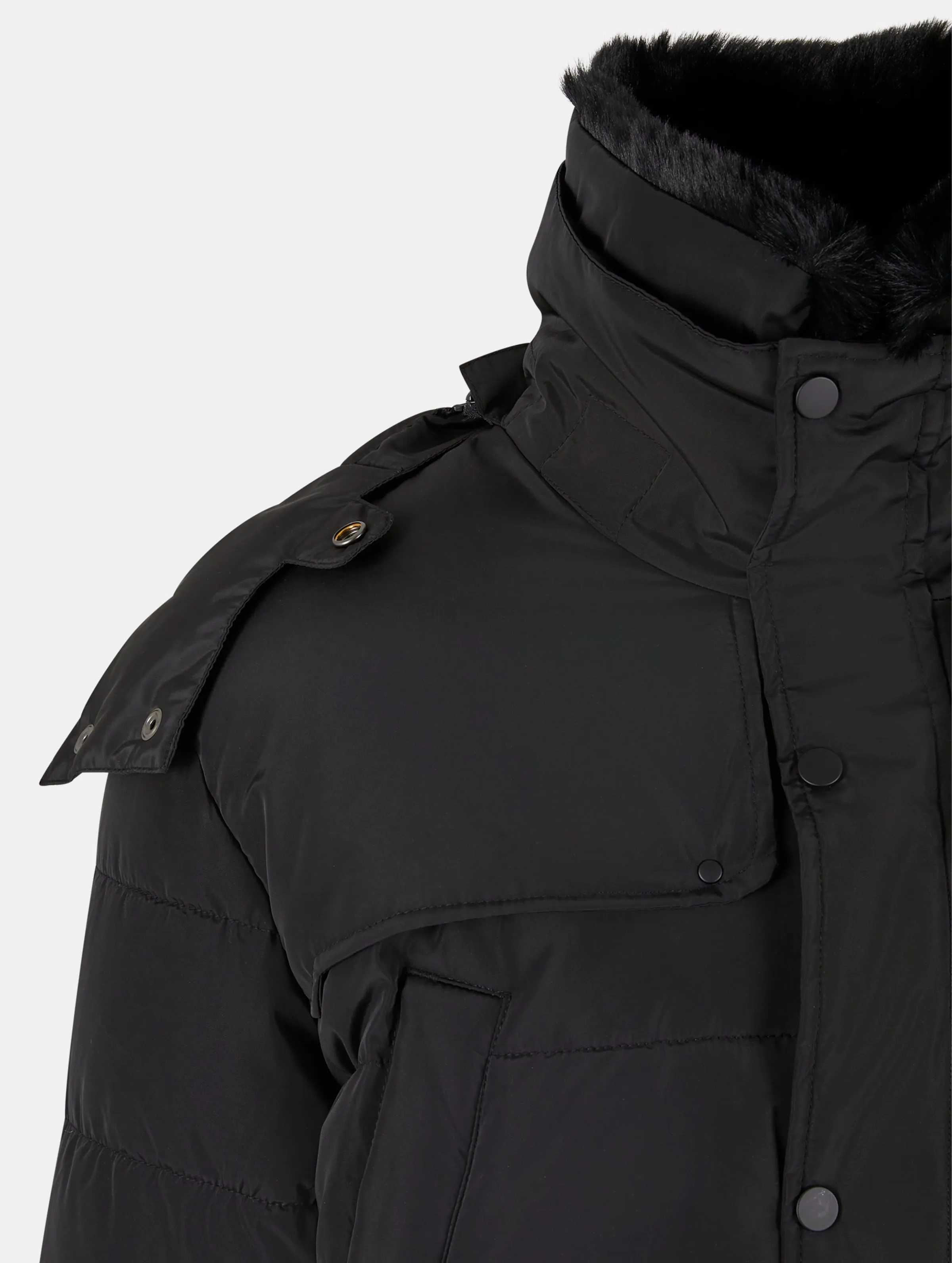 Urban Classics Urban Classics With Detachable Fur Collar Puffer Jackets