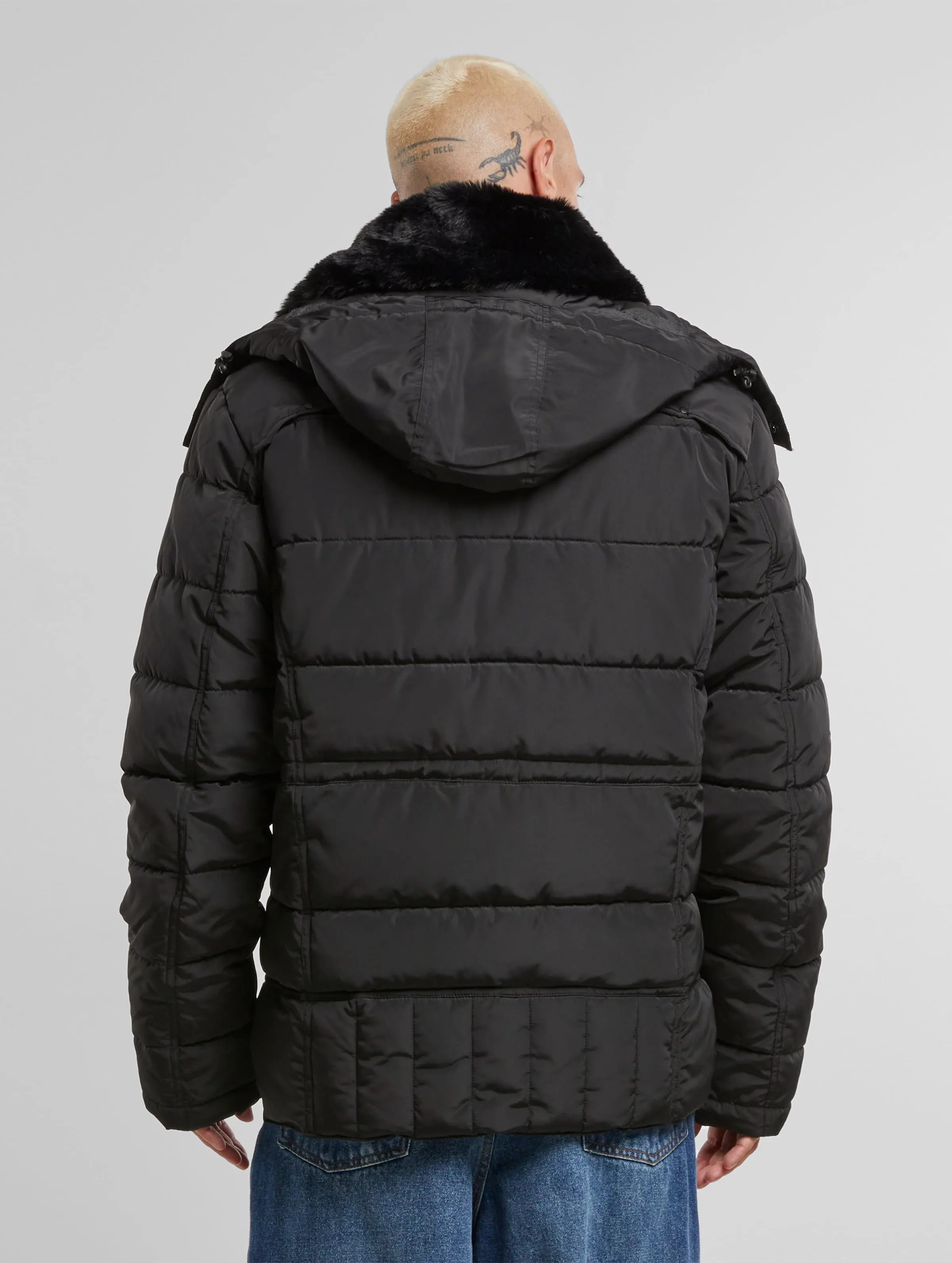 Urban Classics Urban Classics With Detachable Fur Collar Puffer Jackets