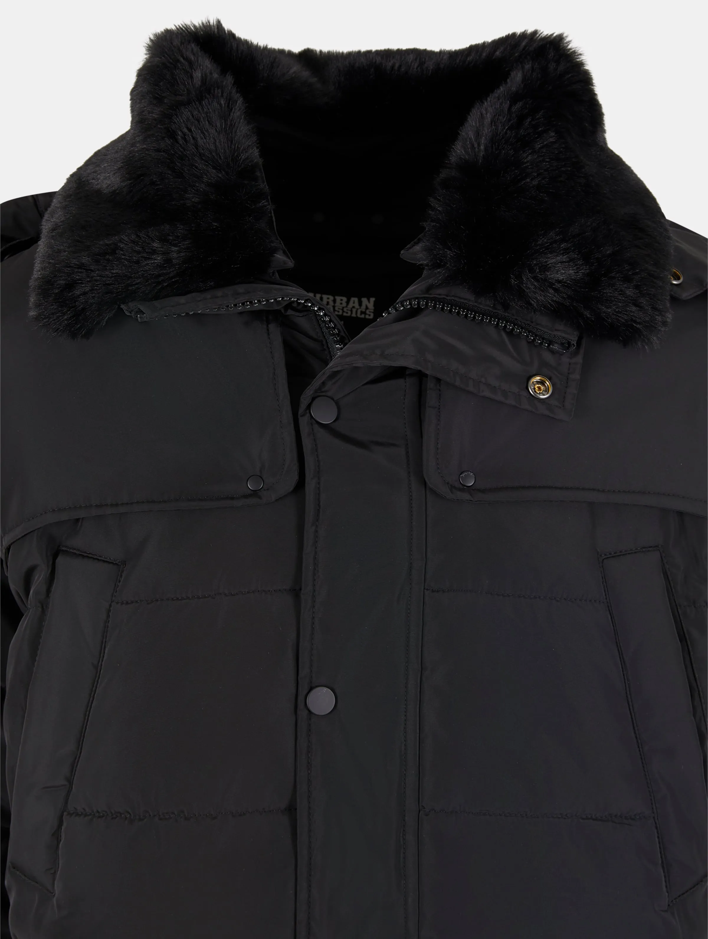 Urban Classics Urban Classics With Detachable Fur Collar Puffer Jackets
