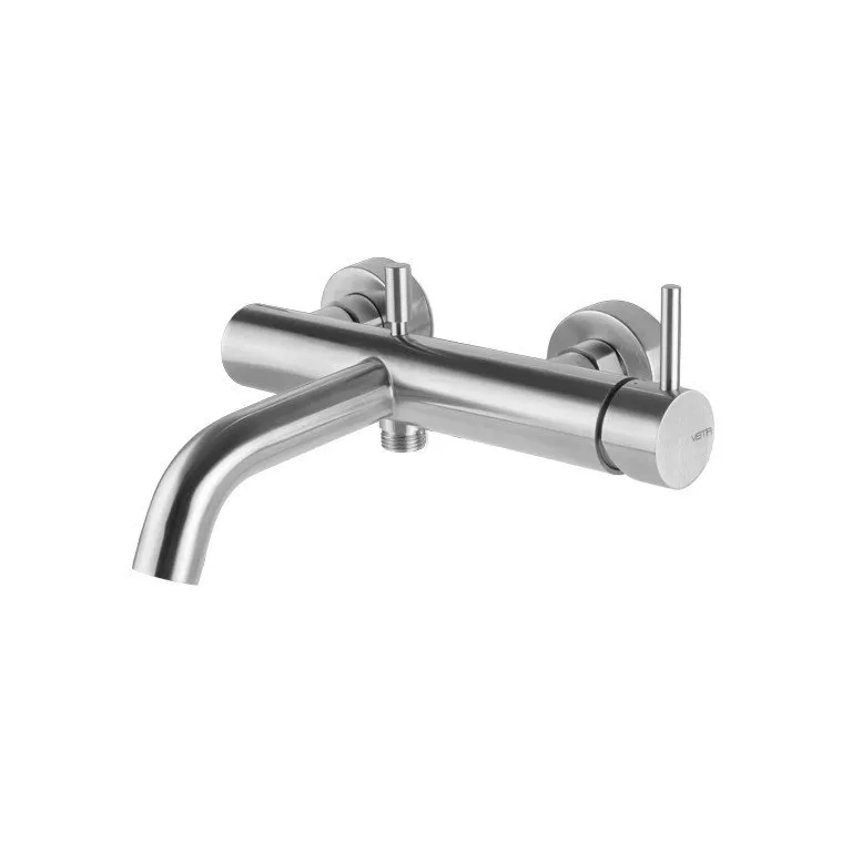 VEMA RUBINETTERIE TIBER STEEL MEZCLADOR PARA BAÑERA CON DESVIADOR DE ACERO INOX