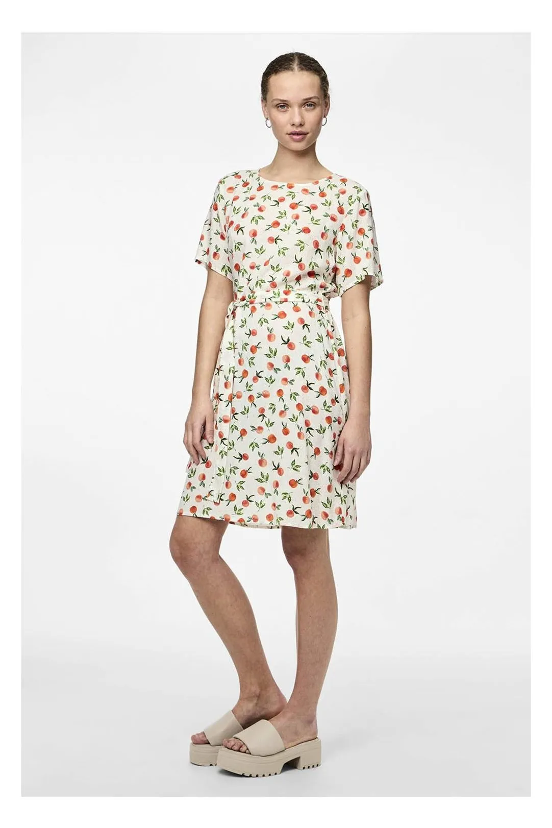 VESTIDO CORTO PIECES PCNYA BLANCO