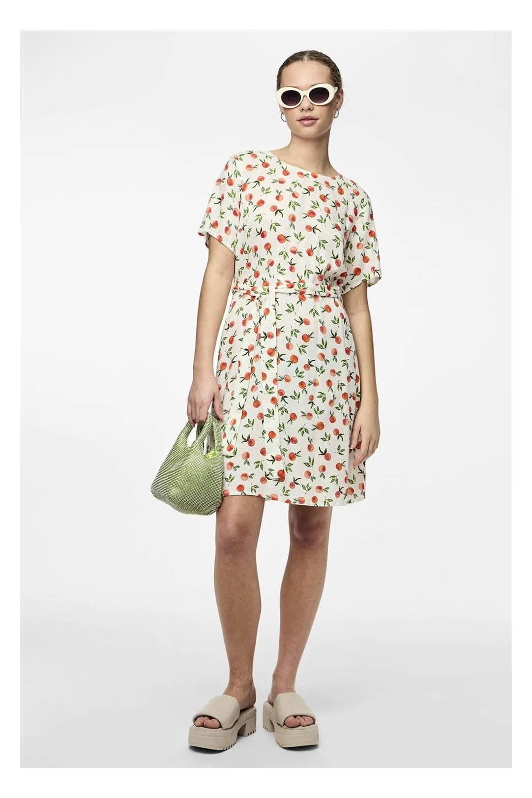 VESTIDO CORTO PIECES PCNYA BLANCO