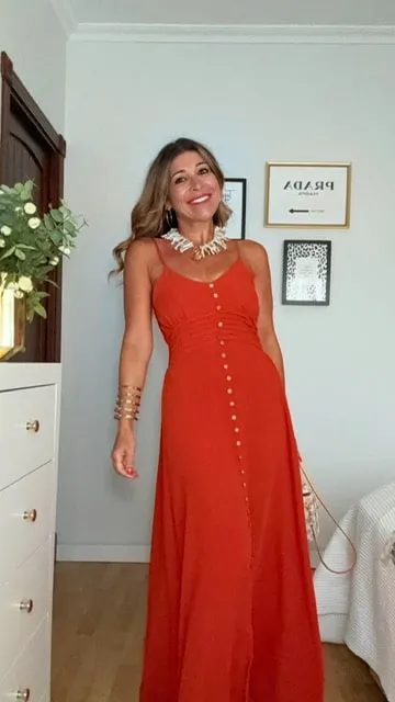 Vestido Edesia Teja
