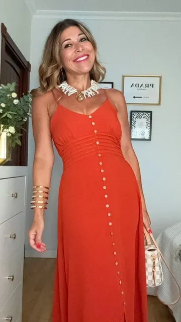 Vestido Edesia Teja