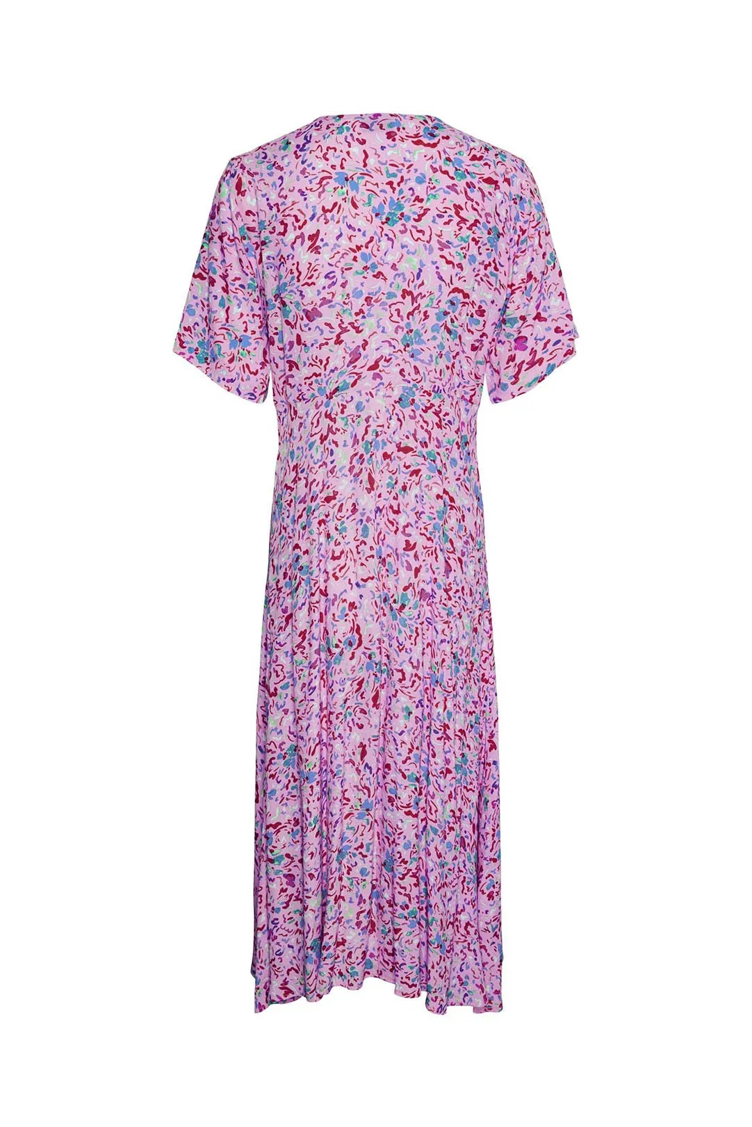 VESTIDO MIDI PIECES PCARINE ROSA PINK