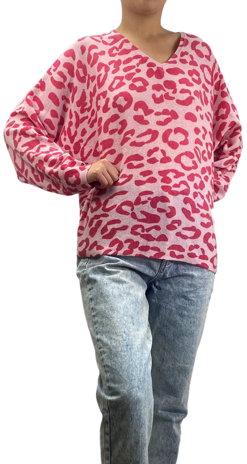 VINTAGE Sweater Cashmere Animal Print