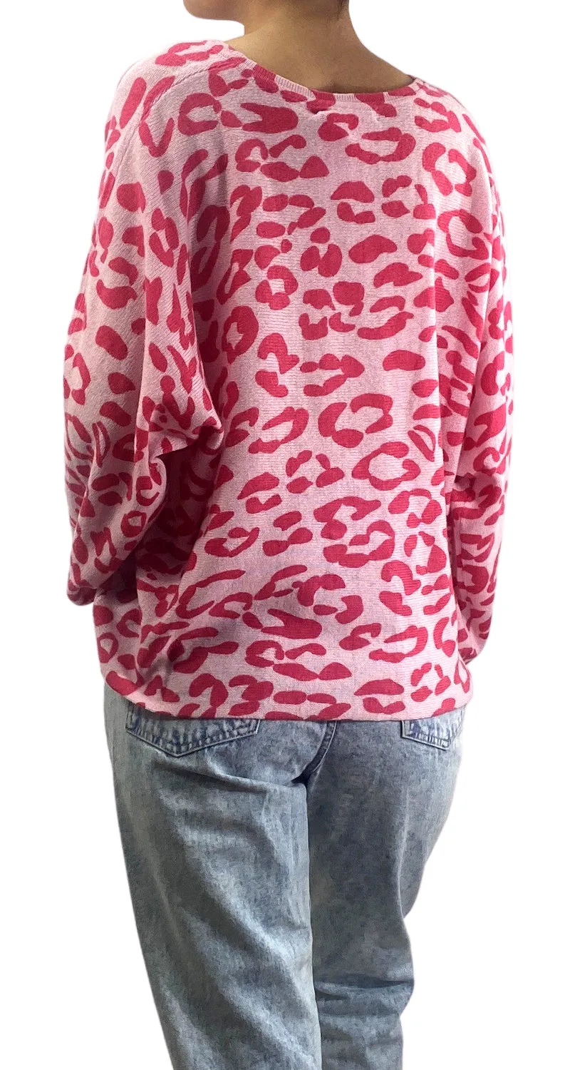 VINTAGE Sweater Cashmere Animal Print