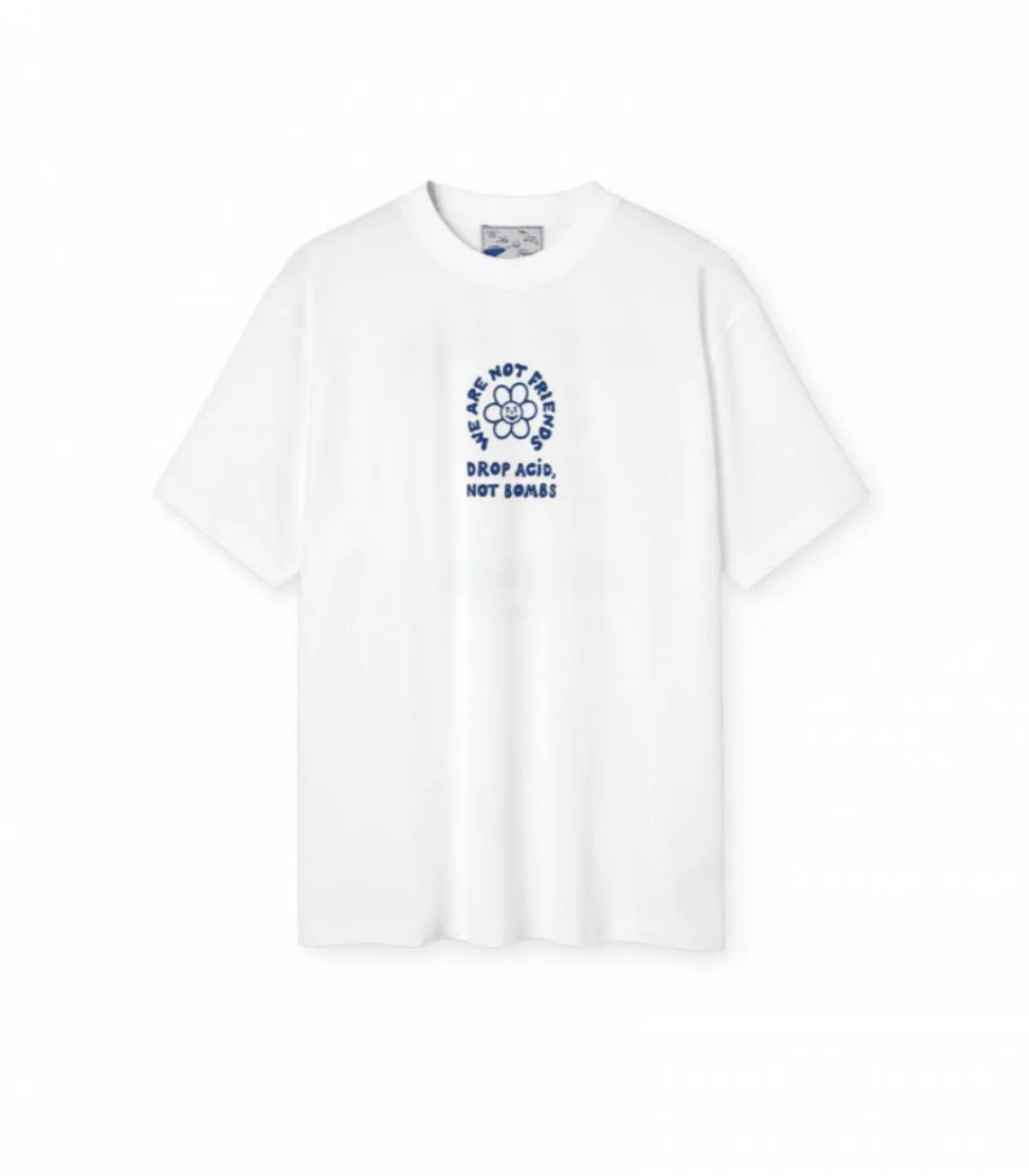 WE ARE NOT FRIENDS  CAMISETA PARA HOMBRE BLANCA  DROP ACID WHIT TEE