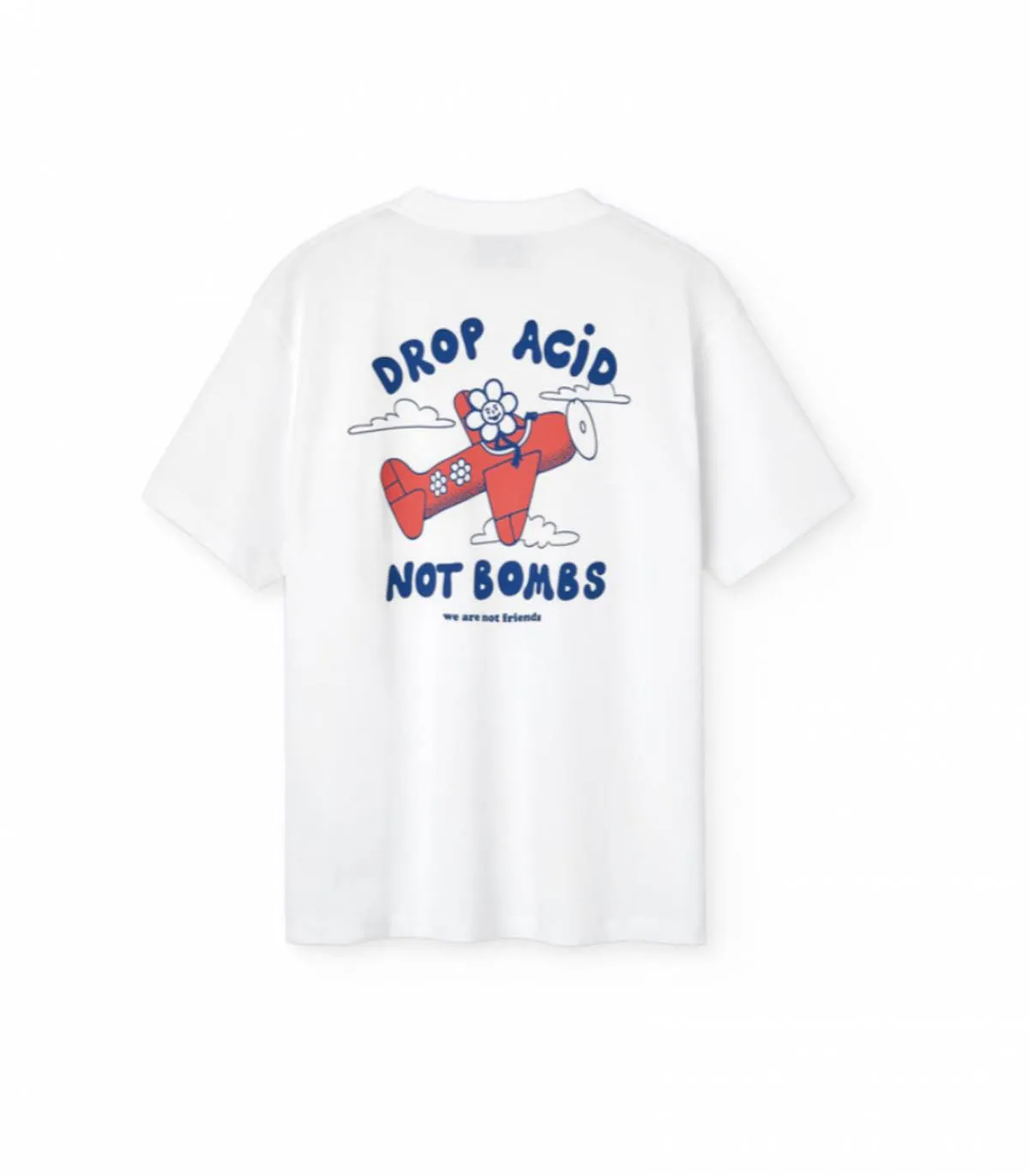 WE ARE NOT FRIENDS  CAMISETA PARA HOMBRE BLANCA  DROP ACID WHIT TEE