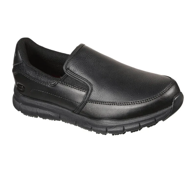 WOMEN'S NAMPA SLIPON ANNOD RELAXED FIT SLIP RESISTANT SHOE BLACK
