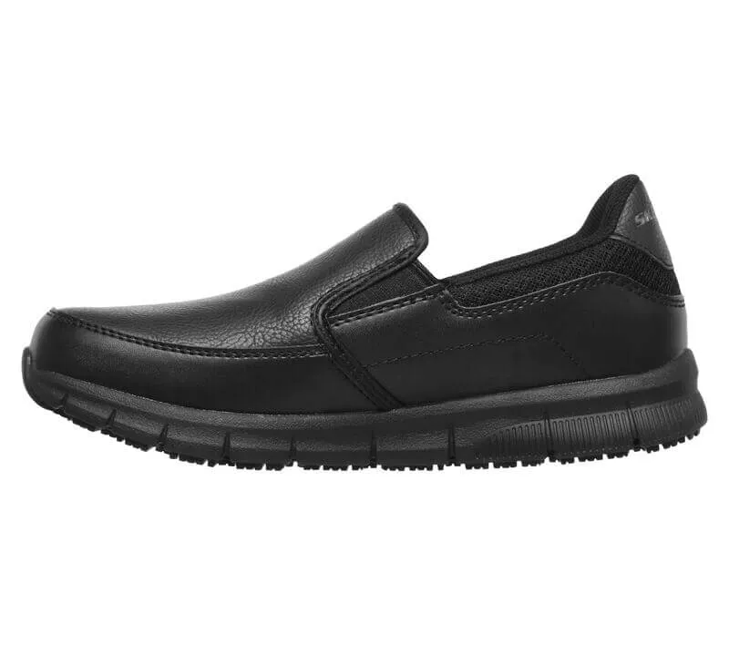 WOMEN'S NAMPA SLIPON ANNOD RELAXED FIT SLIP RESISTANT SHOE BLACK