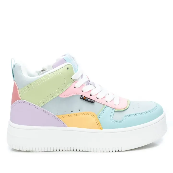 Zapatillas altas Refresh 170476 multicolor con plataforma y cremallera lateral