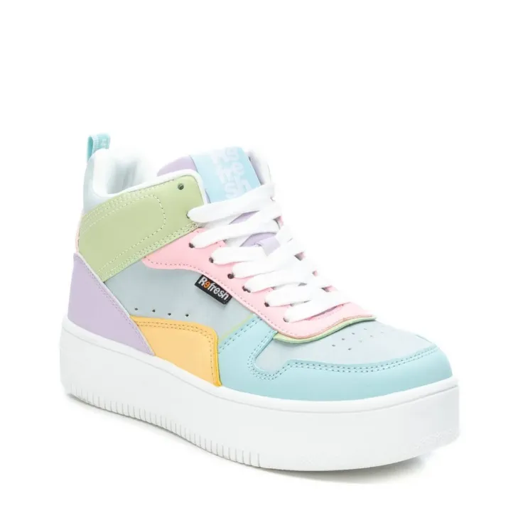 Zapatillas altas Refresh 170476 multicolor con plataforma y cremallera lateral