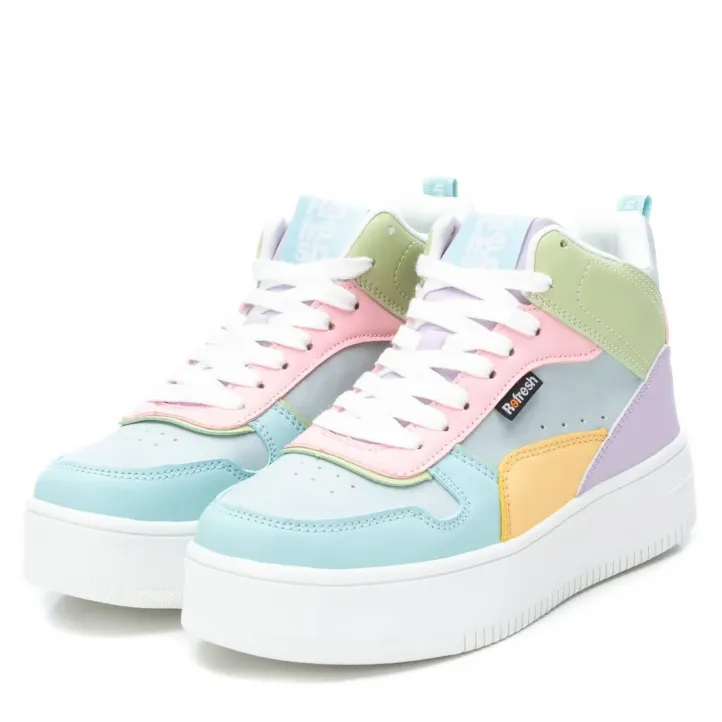 Zapatillas altas Refresh 170476 multicolor con plataforma y cremallera lateral