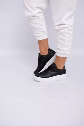 ZAPATILLAS DE MUJER LIVIANAS CóMODAS MODA NEGRO ART260